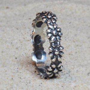 Sterling Silver Daisy Beach Ring